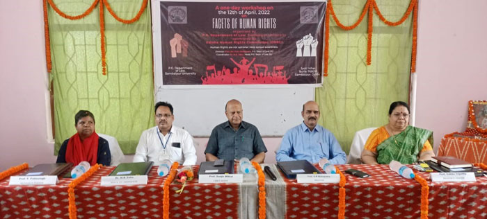 ONE DAY WORKSHOP ON 'FACETS OF HUMAN RIGHTS' IN THE P G DEPT OF LAW, SU