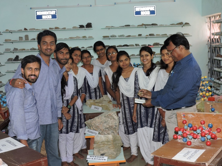 Students are being explained science behind creation of minerals